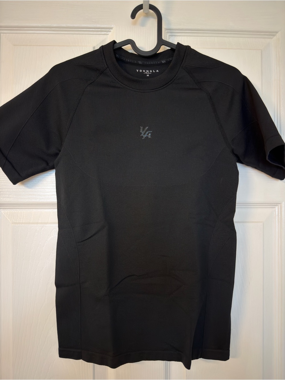 YoungLA Black Short Sleeve performance compression Top